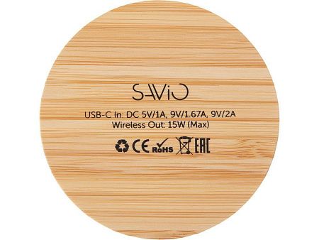 Беспроводное зарядное устройство с подсветкой лого «Reedia S3», 15 Вт