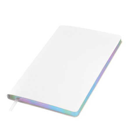 Ежедневник Гэлакси (Galaxy) недатированный, гибкая обложка, срез голограф. фольга, белый