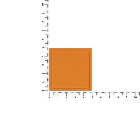 Лейбл из ПВХ Dzeta, L, оранжевый