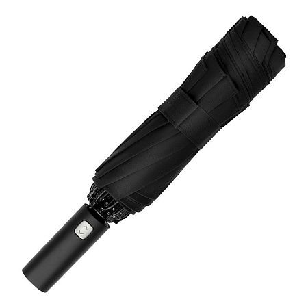 Зонт складной автоматический с плавным закрытием Forest Sunderland Reverse,  диаметр 103 см, радиус 23 дюйма,  10 панелей,  в подарочной коробке, черный