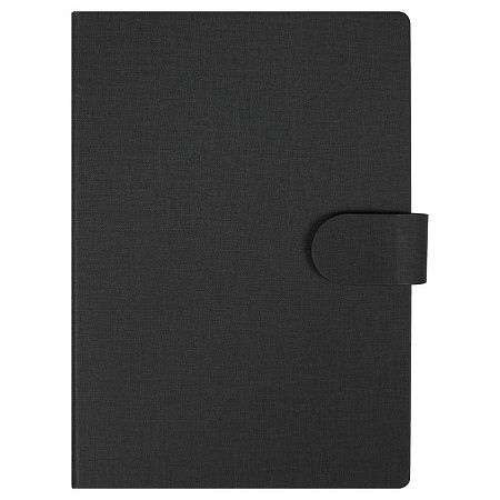 Блокнот А5 Tasmania, в твердой обложке с шариковой ручкой и стикерами, блок в линейку, черный