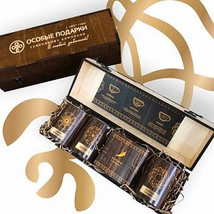 Подарочный набор «Кофе и трюфель»: кофе (3 шт.), трюфели, открытка