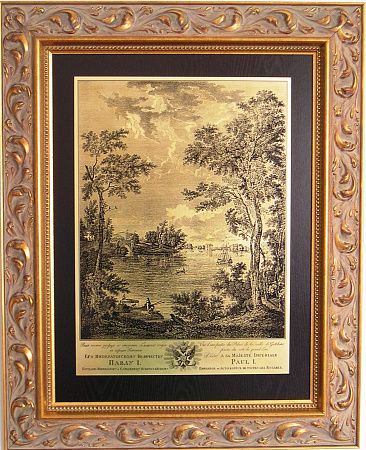 Гравюра "Часть дворца Гатчины"