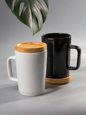 Кружка Vierra с крышкой-костером, черная