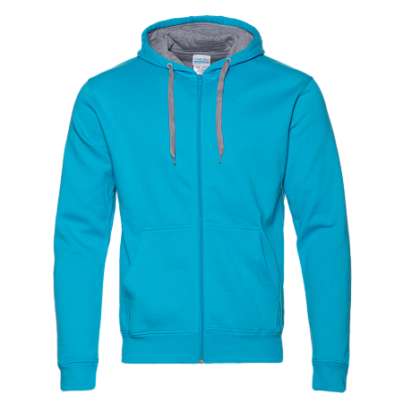 Толстовка мужская STAN с капюшоном на молнии футер с начёсом 280, 17, Бирюзовый,  (32)  (52/XL)