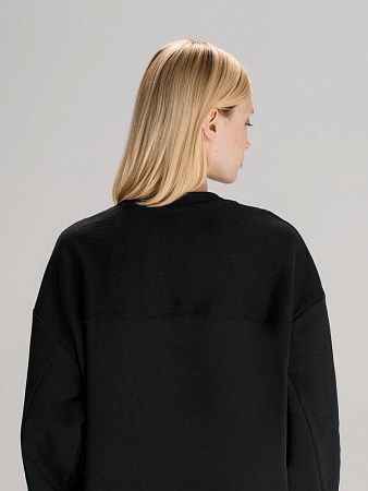 Свитшот оверсайз унисекс Vozduh, черный, размер XS/S
