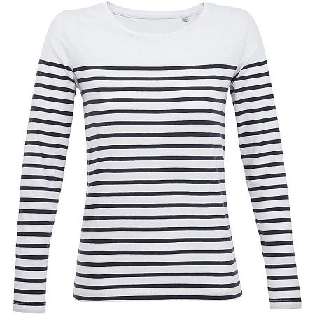 Футболка женская с длинным рукавом Matelot LSL Women, белая с синим, размер S