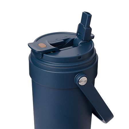 Термокружка вакуумная Соло (Solo), синяя