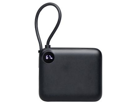 Внешний аккумулятор со встроенным кабелем «Liri», QC/PD, 10000 мАч