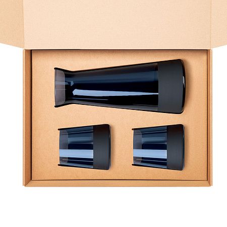 Подарочный набор декантер + 2 стакана, Сапфир (Sapphire) синий