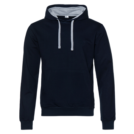 Худи унисекс STAN футер без начёса с контрастным капюшоном 260, 23, Тёмно-синий,  (46)  (42/XXS)
