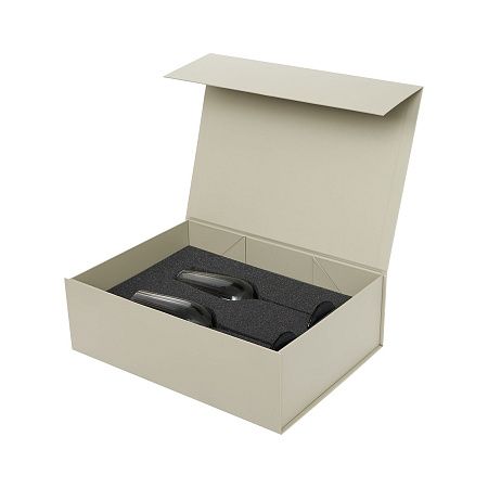 Подарочный набор 2 бокала для шампанского Мансера (Mancera) в серой коробке