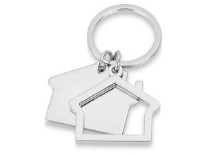 Брелок «Избушка», цвет: серебристый