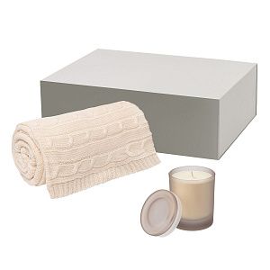 Подарочный набор Мизу (Mizu), Фадо (Fado) (свеча, плед)