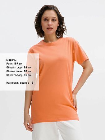 Футболка унисекс Regent 150, оранжевая (абрикосовая), размер S