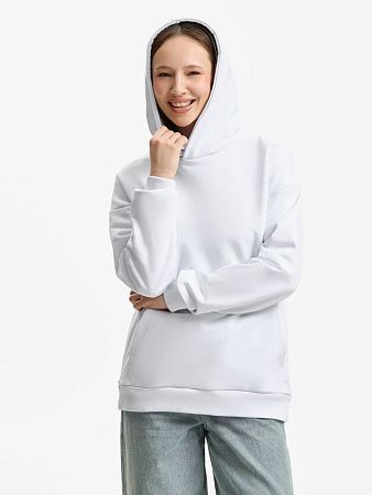 Худи унисекс оверсайз Daylero, белое, размер XS/S