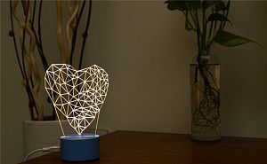 Светильники акриловые с гравировкой