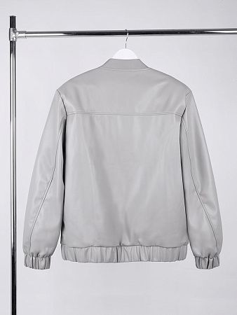 Бомбер из искусственной кожи Univer, серый, размер XS/S