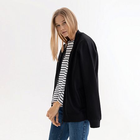 Толстовка на молнии, унисекс Торрес (Torres) черная, размер M