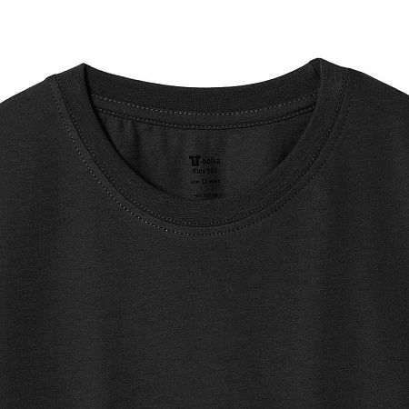 Футболка детская T-Bolka Kids, черная, размер 10 лет (130-140 см)