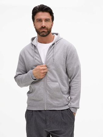 Толстовка унисекс Stone, серый меланж, размер S