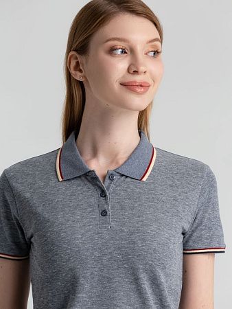 Рубашка поло женская Paname Women, голубой меланж, размер S