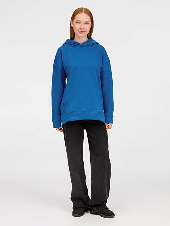 Худи оверсайз унисекс Tolla, синее (джинс), размер XS/S