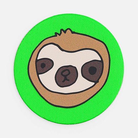 Наклейка тканевая Lunga Round, M, зеленый неон