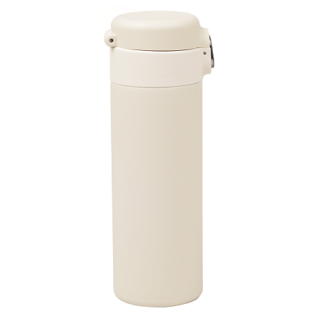 Термобутылка (термос) Kyoto вакуумная, стальная, 440 мл, матовая, кремовая