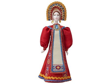 Подарочный набор: кукла фарфоровая, чай "Малина с мятой"