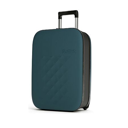 Чемодан складной Rollink Vega II 55x40x20 см, 2 колеса, сине-зеленый