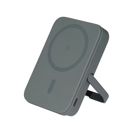 Внешний аккумулятор Юнион PD (Union PD) 10000mAh с функцией беспроводной зарядки 15W, серый