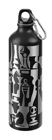 Подарочный набор "Ход королевы": плед, шахматы, бутылка, коробка