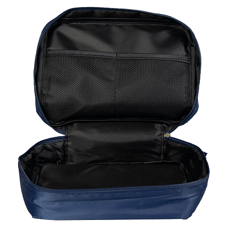 Набор подарочный Solution Prestige Quadro ( дорожный плед, косметичка дорожная Comfort Сity Travel, косметичка дорожная Comfort Avenue, маска для сна ), синий