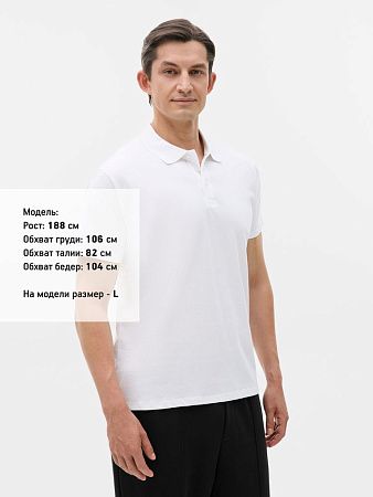 Рубашка поло мужская Prescott Men 170, белая, размер M