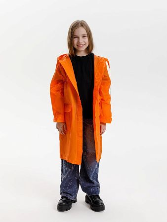 Дождевик детский RainDrop Kids, оранжевый, размер 8 лет (118-128 см)
