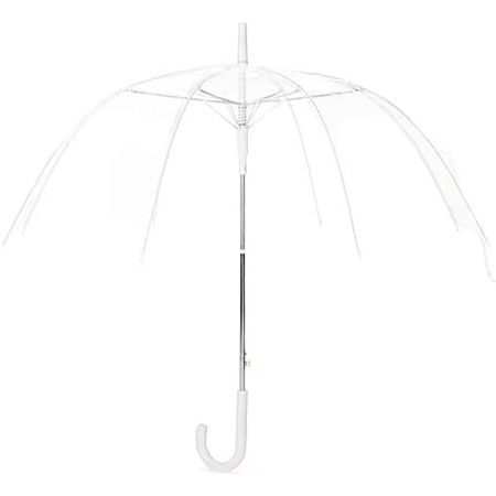 Зонт-трость Klar с прозрачным куполом, белый 