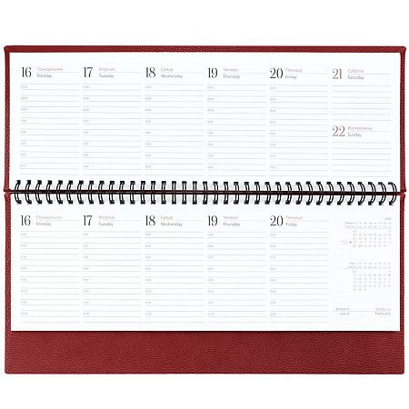 Планинг Sagrin, датированный, красный