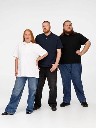 Рубашка поло унисекс Pacific, черная, размер S