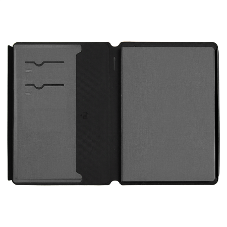 Блокнот в суперобложке Country Uma Linen A5+, недатированный, в твердой обложке, темно-серый