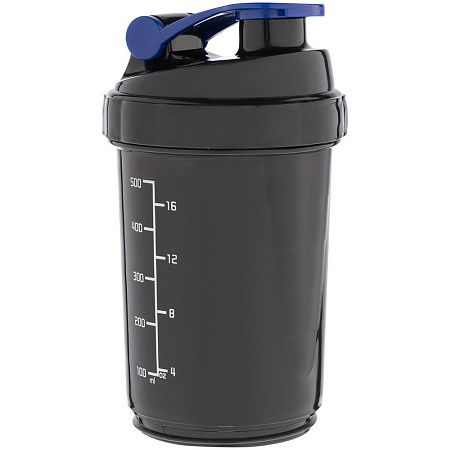 Спортивный шейкер с контейнером Tonus, черно-синий