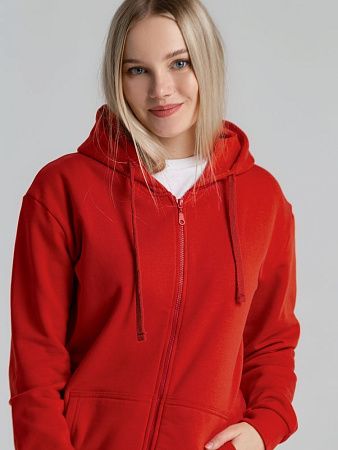 Толстовка на молнии с капюшоном Siverga Heavy 2.0, красная, размер S