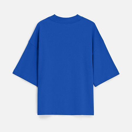 Футболка оверсайз унисекс T9, синяя, размер XL/2XL