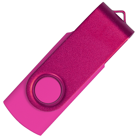 Флеш накопитель USB 2.0 Twister Assembly 16GB, пластик Софт Тач/металл, розовый/розовый