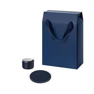 Подарочный набор Пэшн, Аурис (Passion, Auris), синий (колонка, зарядное устройство)