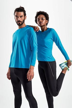 Футболка с длинным рукавом Sporty LSL Men, ярко-бирюзовая, размер M