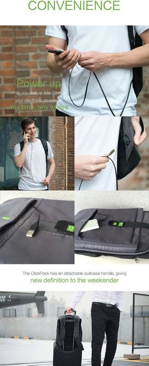 Рюкзак KORIN ClickPack Pro 46х34х16 см, комбинированный черный/серый