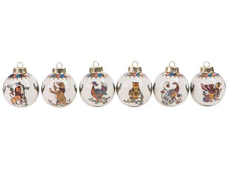 Набор новогодних шаров, 6 шт