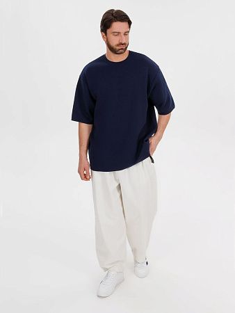 Джемпер с коротким рукавом Siluetti Volumica, темно-синий, размер M/L