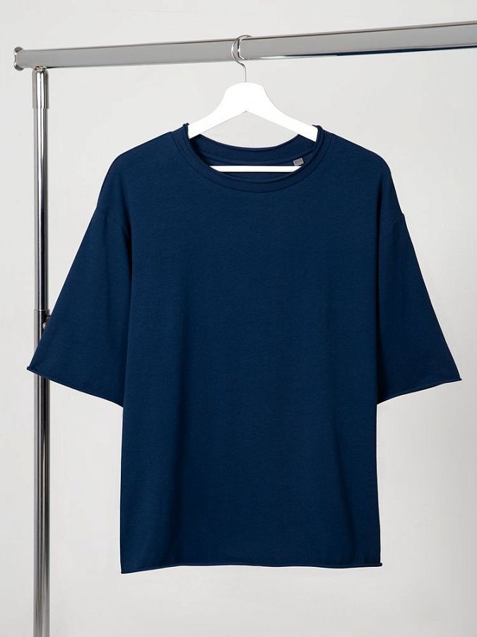 Футболка оверсайз Vozduh 2.0, синяя под нанесение